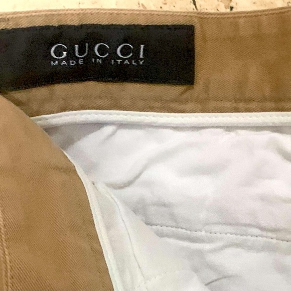 GUCCI Tan Slim Fit Button Fly Adjustable Elastic Ankles Riding Pants IT46 US 30 - Picture 5 of 8